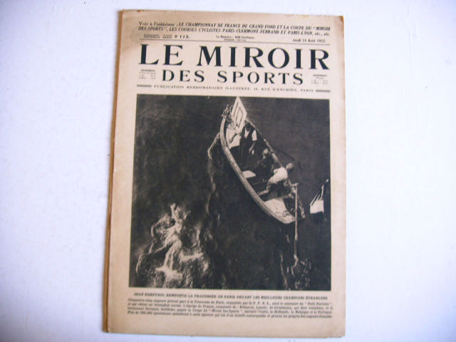 Miroir Des Sports – 8 Juin 1922 – Cyclisme Paris-St-Etienne / Boxe Criqui-Fox